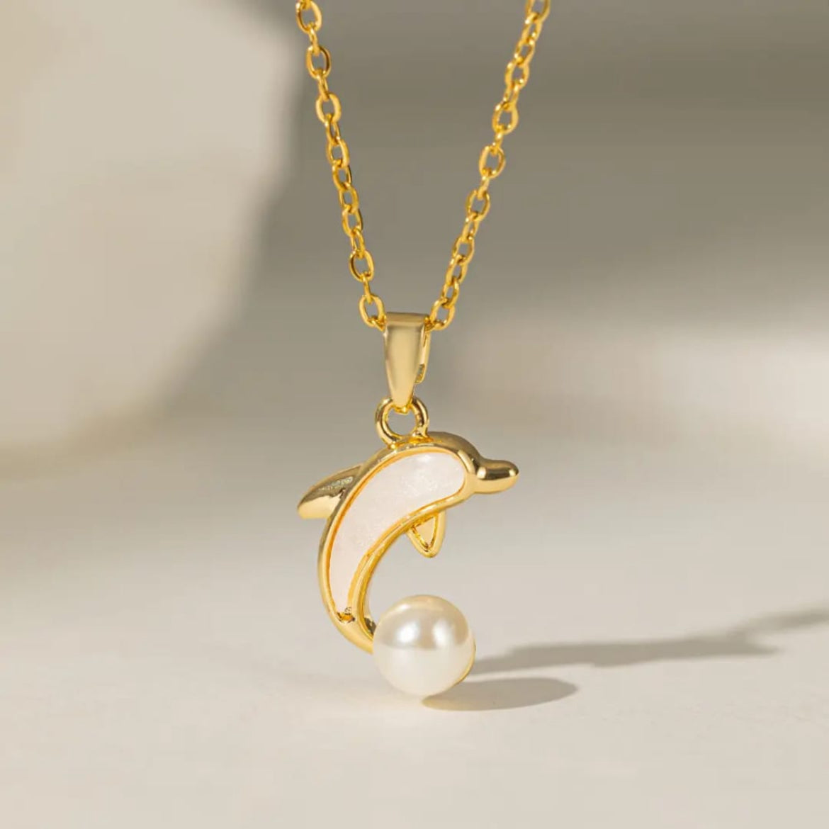 Pearl Dolphin Necklace 🐬